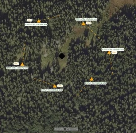 Geo-referenced detection markers on the operator map